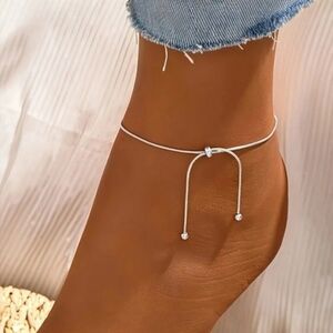 Ankle Bracelet Silver Snake Chain NWT